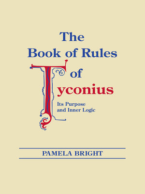 cover image of The Book of Rules of Tyconius